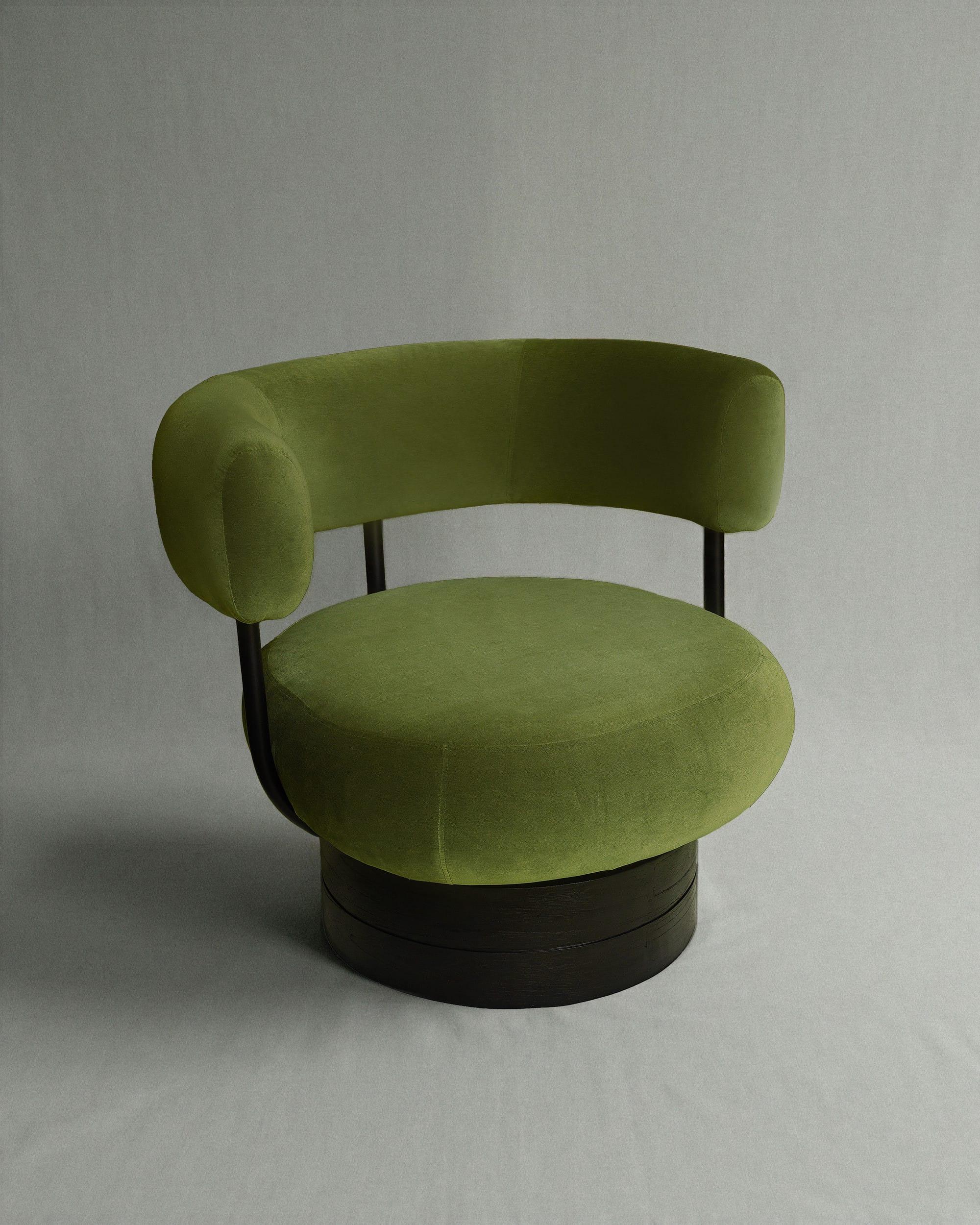 Sillón Zuviría individual en pana verde